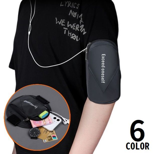 送料無料 アームバンド アームポーチ スマホケース ランニング ジョギング スポーツ アームホルダー 防水 軽量 大容量 反射 速乾 通気性