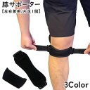 送料無料 膝サポーター 膝サポート 片足用 単品 1個 男性 女性 メンズ レディース ユニセックス 男女兼用 保護 通気性 負担軽減 衝撃緩和 スポーツ 登山 バレー バスケ 面ファスナー 簡単装着 シンプル 便利
