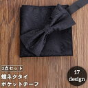 送料無料 蝶ネクタイ ポケットチーフ 2点セット メンズ 男性用 紳士用 ボウタイ ハンカチ 結婚式 パーティ 卒業式 ウェディング ブライダル 二次会 新郎 ...