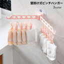 送料無料 ピンチハンガー 壁掛け式 洗濯ばさみ 10ピンチ フックつき 角度調整 多機能 洗濯物ハンガー 物干しハンガー お風呂 キッチン 靴下 下着 ピンチ付 コンパクト