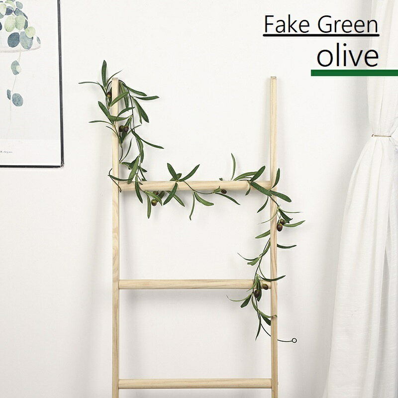 送料無料 フェイクグリーン 人工観葉植物 造花 オリーブ 緑 つる 吊り下げ リーフ 葉っぱ 装飾 飾り インテリア小物 枯れない 長い ロング リビング 玄関 トイレ 洗面所 寝室 おしゃれ ナチュラル かわいい