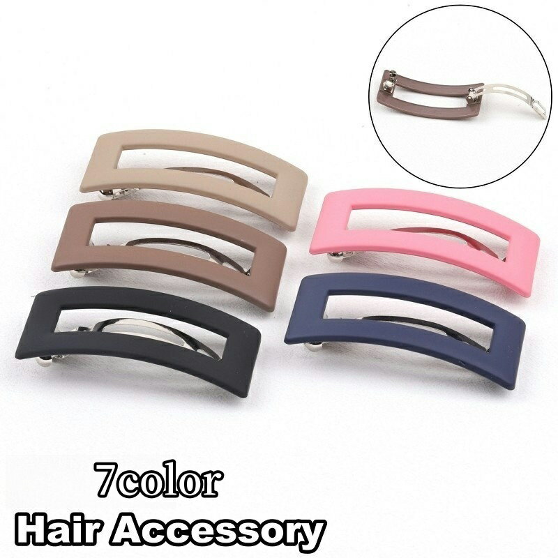 送料無料 バレッタ レディース ヘアアクセサリー ヘアクリップ 髪飾り 髪留め スクエア フレーム カー..