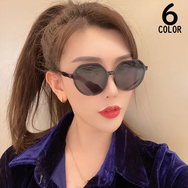 送料無料 サングラス 伊達メガネ レディース 眼鏡 度なし カラーレンズ オクタゴン型 軽量 UVカット 紫外線対策 UV385 おしゃれ(4)