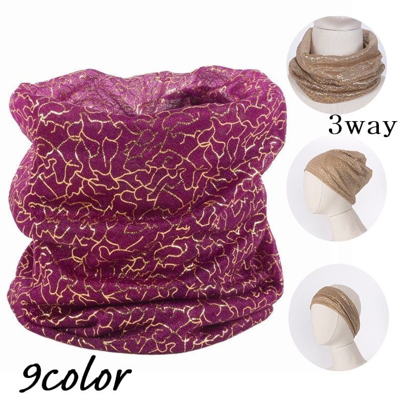 送料無料 ネックウォーマー 3way ターバンキャップ ヘアバンド レディース 女性用 薄手 おしゃれ 便利 ..