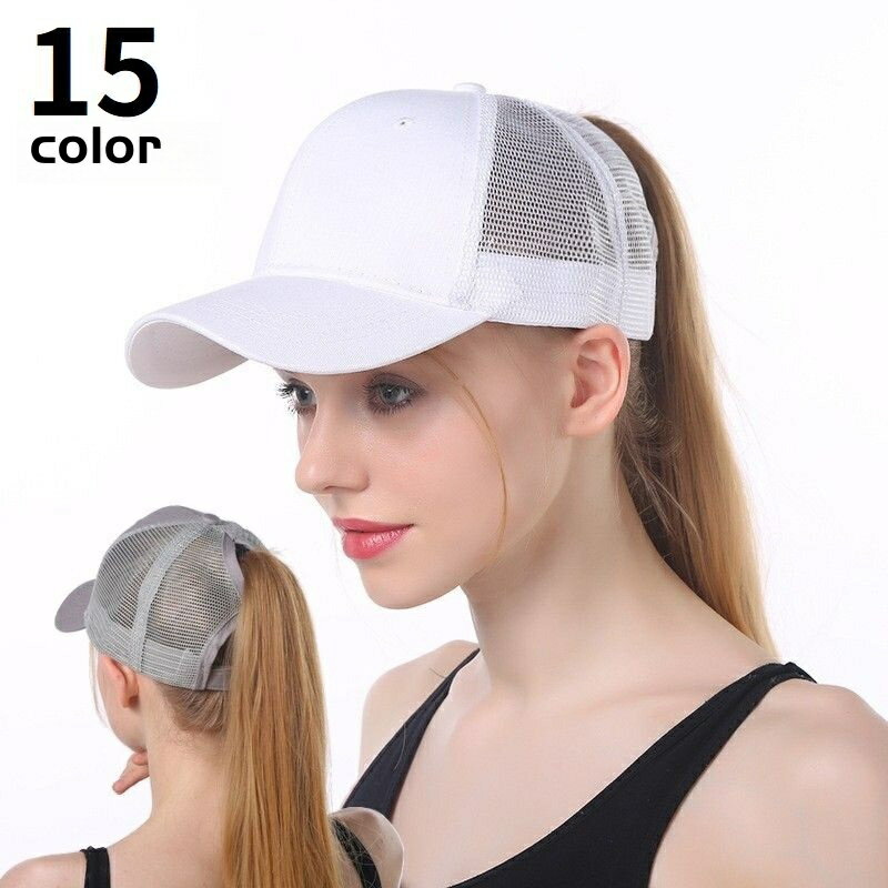 送料無料 ベースボールキャップ 野球帽 レディース 帽子 メッシュ 通気性 UV 紫外線 熱中症対策 日よけ 日焼け防止 ポニーテール穴付き