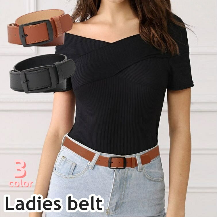 樂天商城 - 送料無料 ベルト レディース 女性 婦人 女子 ファッション小物 フェイクレザー レザー調 おしゃれ かわいい カジュアル シンプル デイリー 普段使い