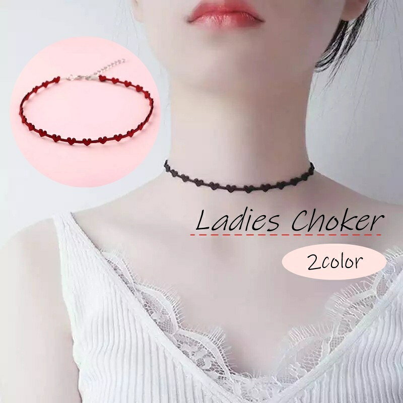 Free shipping! Choker necklace for women. A cute and stylish heart-shaped necklace, perfect as a gift for sophisticated women.
