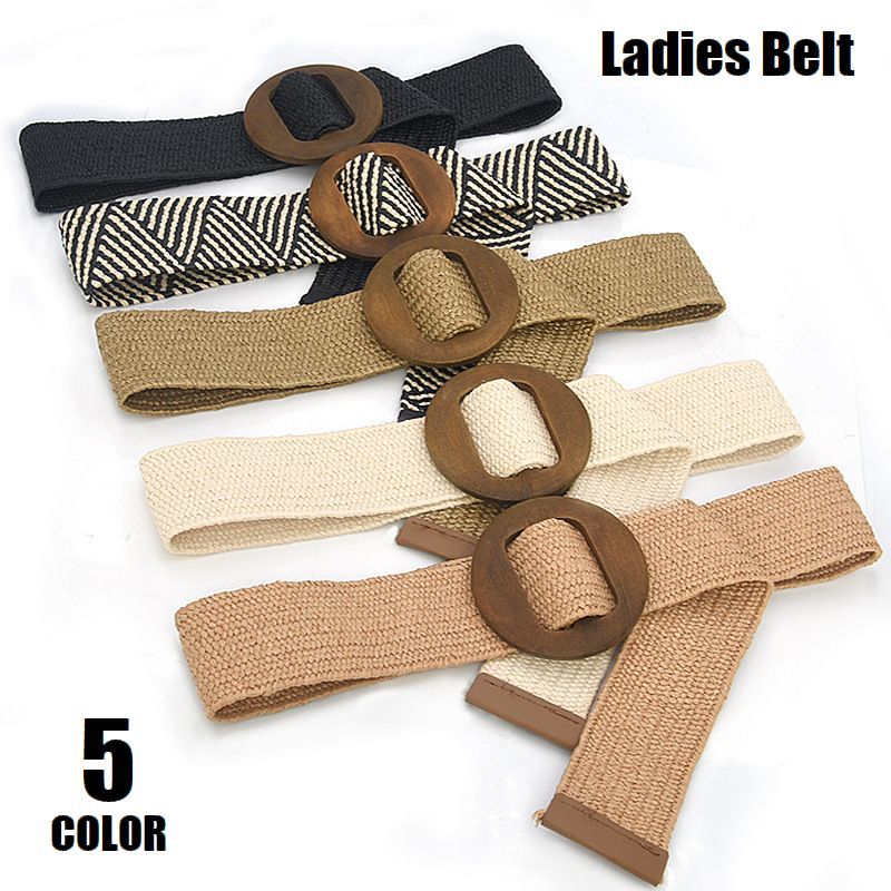 送料無料 サッシュベルト 穴なし レディース 幅広 サークルバックル ウッド調バックル ウエストマーク ワイドベルト 太ベルト 女性用 くびれ 細見え スリム効果 ファッション小物 ワンポイント 通すだけ カジュアル 普段使い デイリー 外出 お出掛け