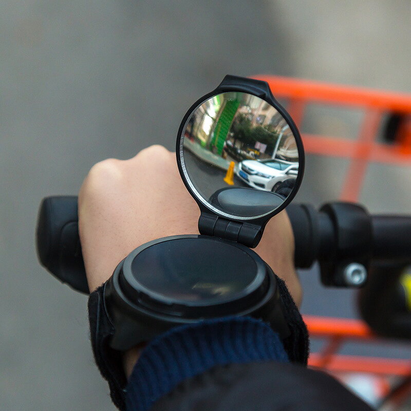 送料無料 自転車用バックミラー アームミラー 手首ミラー バイク用品 蓋付き 手首...