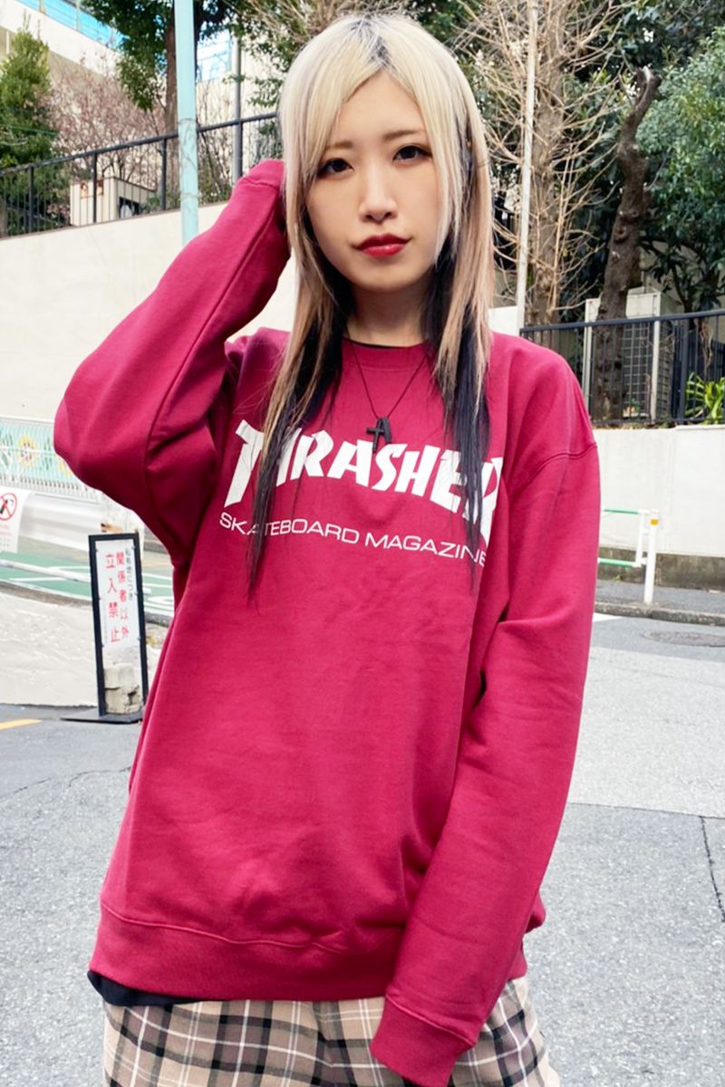 THRASHER (スラッシャー) TH8401PL MAG LOGO SWEAT RED