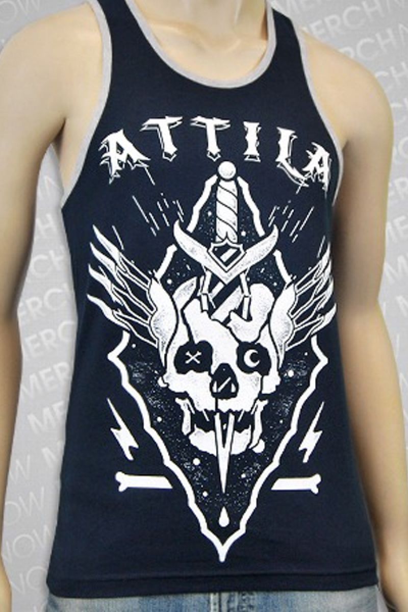 ATTILA Reaper Navy/Heather Tank Top