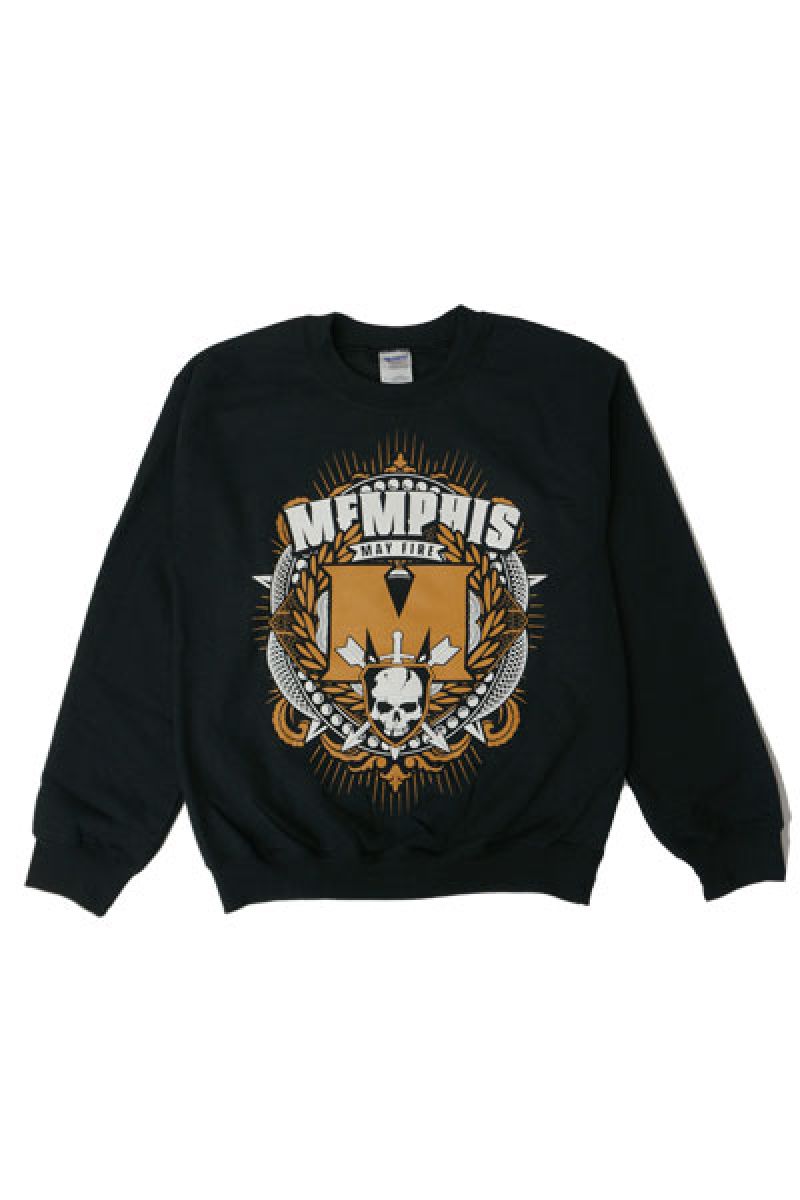 MEMPHIS MAY FIRE Skulls & Arrows Black Crewneck