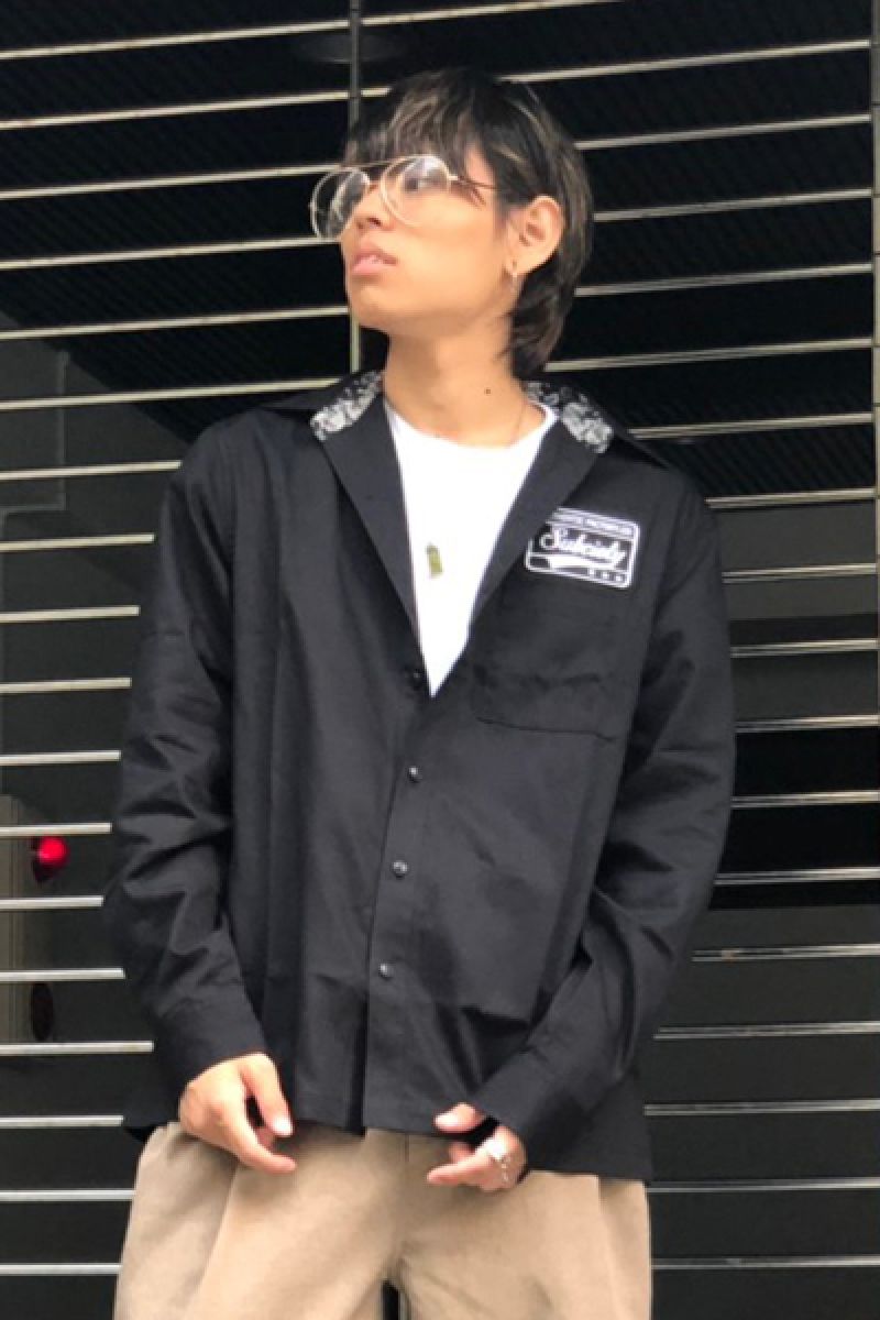 Subciety EMBLEM SHIRT L/S-Plain- BL...(4)