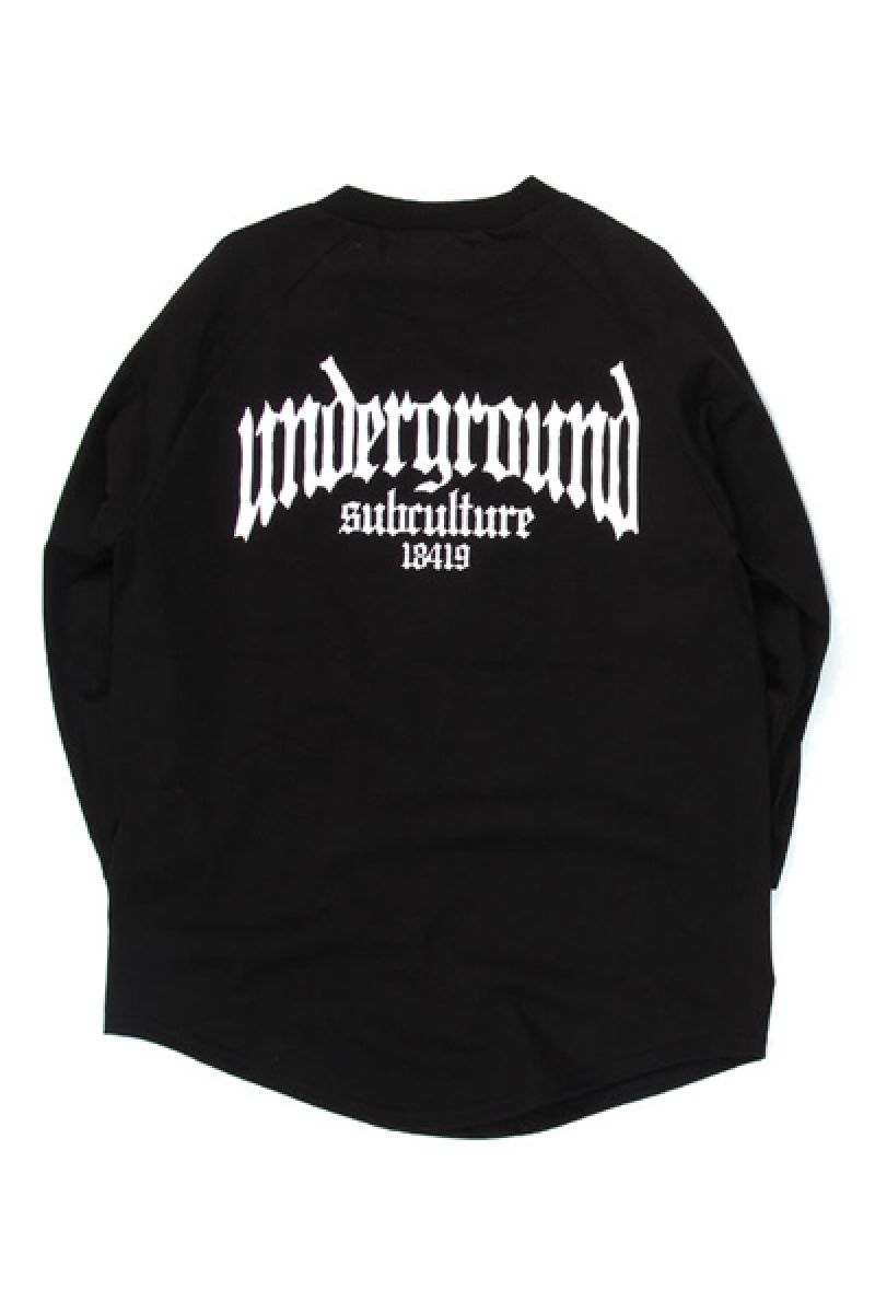 RUDIE'S (ルーディーズ) SPARK 3/4 RAGLAN BLACK/BLACK