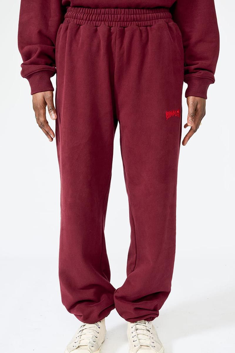 SUPPLIER (TvC[) LAYER LOGO SWEAT PANTS BURGUNDY