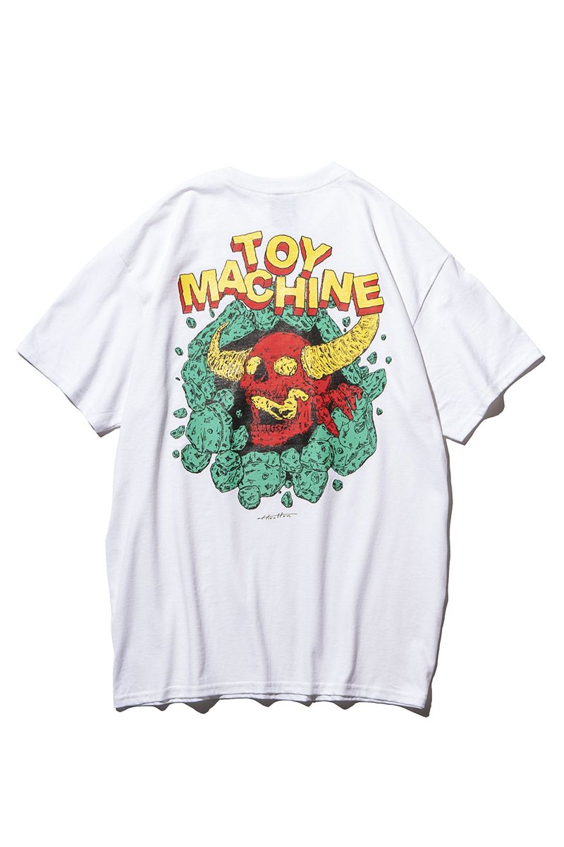 TOY MACHINE (gC}V[) HIROTTON COLLABO SS TEE TOYMONSTER - WHITE