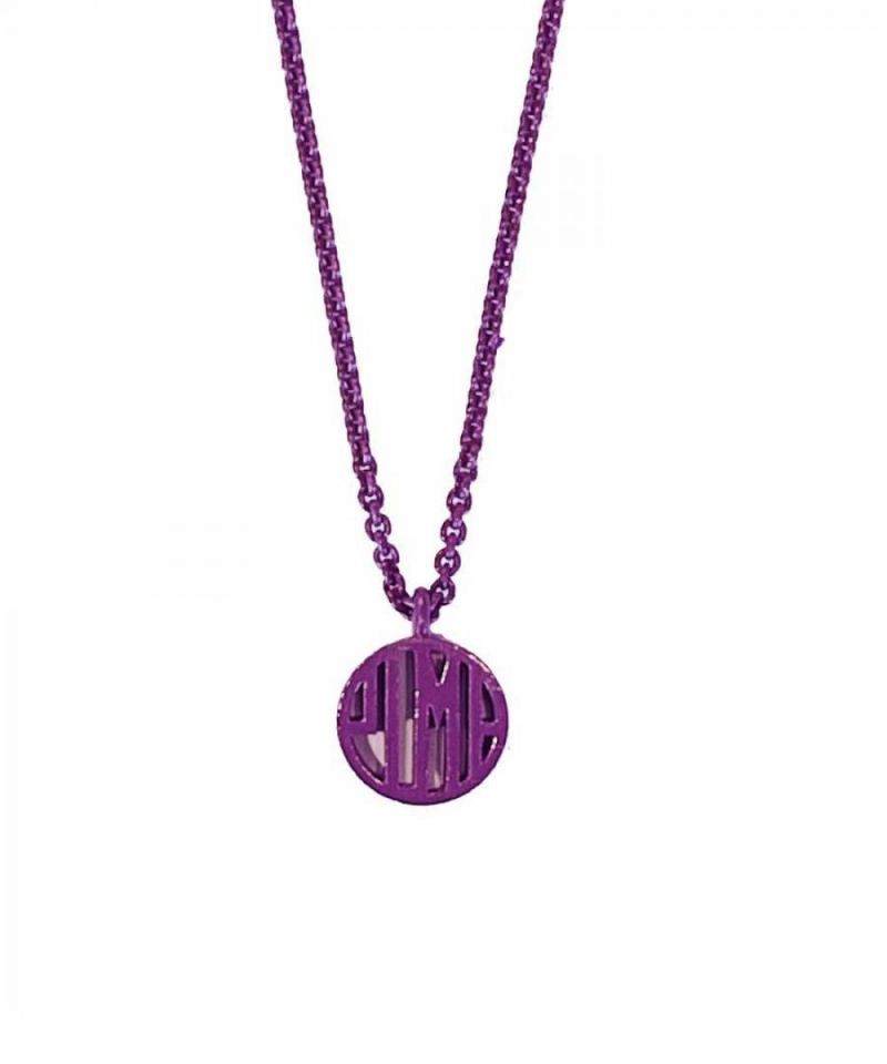 PSYCHOLOGICAL METAMORPHOSIS PLMP CIRCLE NECKLACE - PURPLE