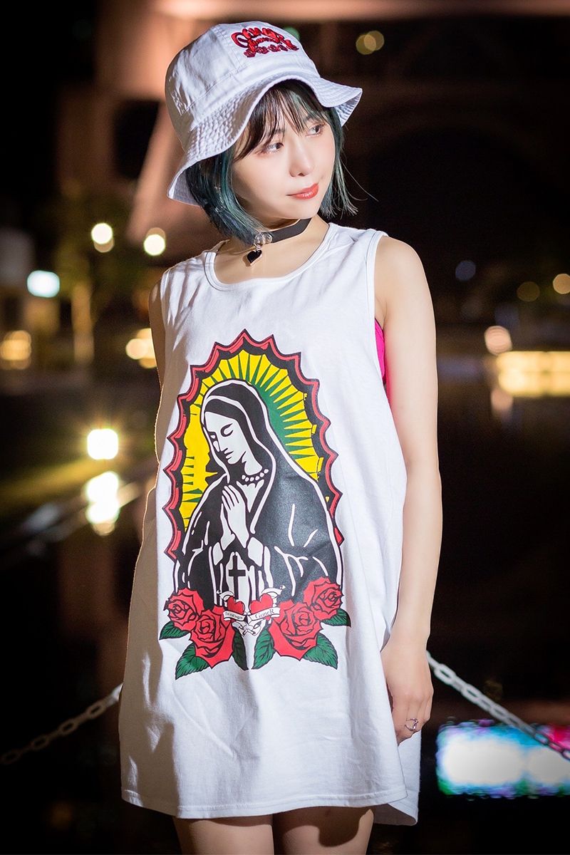 GoneR (Si[) GR33TK001 Rose Maria Tank-Top White