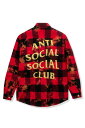 Anti Social Social Club Chromey Red Tie Dye Flannel