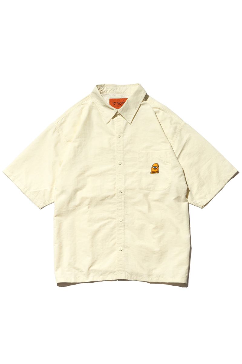 TOY MACHINE (ȥޥ) SECT WAX EMBROIDERY BIG SHIRTS - OFF WHITE