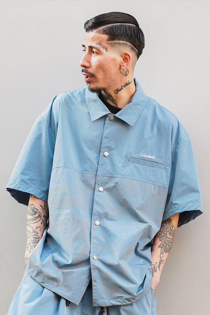 Subciety(֥ƥ) PAISLEY COACH SHIRT BLUE