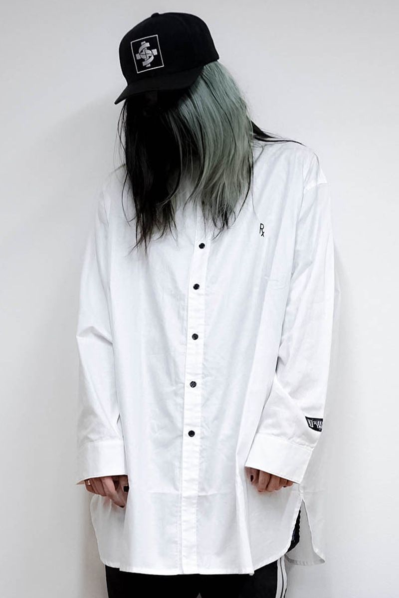 SLEEPING TABLET(X[sOE^ubg) RECIPE [ BAND COLLAR SHIRTS ] WHITE