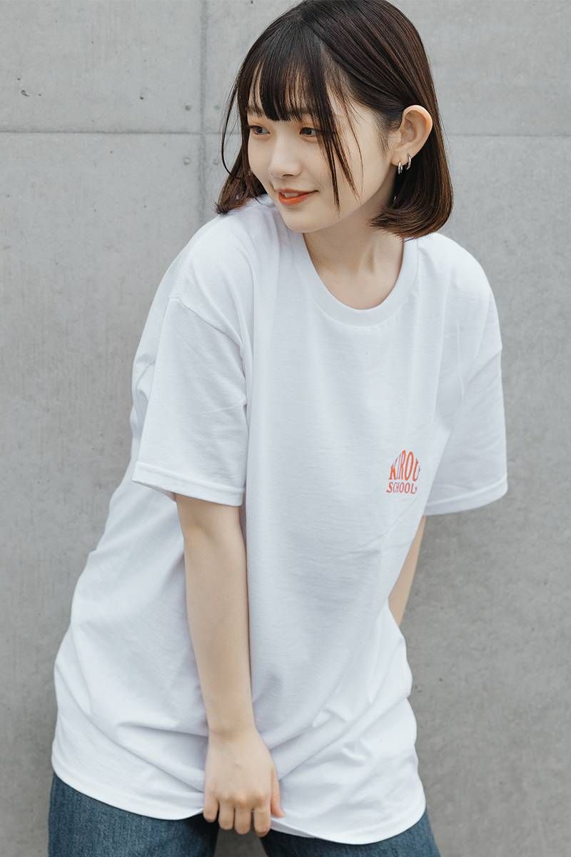 kirou school (LEXN[) krs_00 arch logo S/S T-shirts WHITE~RED