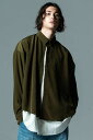 glamb (グラム)GB0422/SH05 : Double Layered SH / ダブルレイヤードシャツ - Khaki×White
