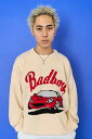 BAD BOY (バッドボーイ) AMECOMI LOGO JQD P/O KNIT O.WHITE