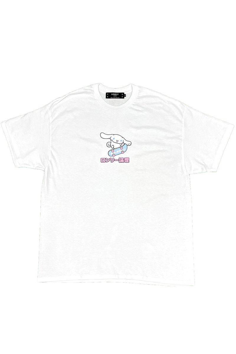 LONELY_ LONELY_~SANRIO SKATER CINAMIROLL T-SHIRTS-WHITE