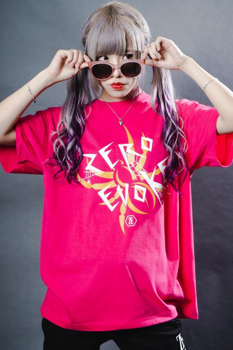 楽天GEKIROCK CLOTHINGZERO EVOKE　Spider Tee 【PINK】