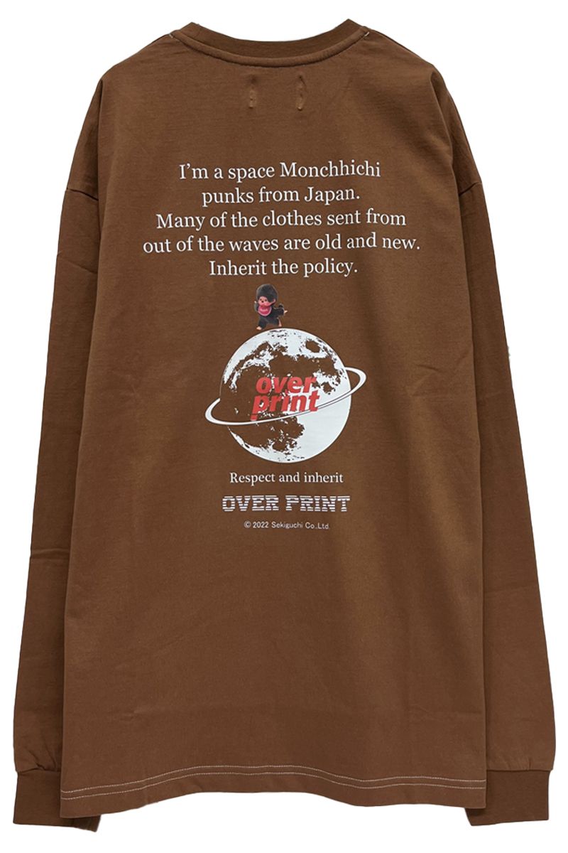 over print (I[o[vg) space monkey LS Tee~Monchhichi moca