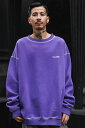 Subciety (サブサエティ) COLOR STITCH SWEAT- PURPLE