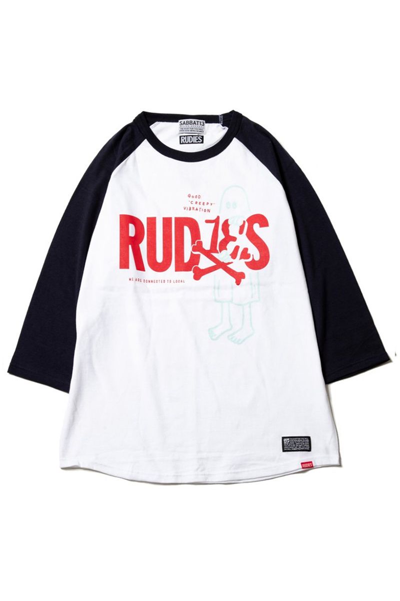 RUDIE'S([fB[Y)~SABBAT13(TogT[eB[) hRUD13'S RAGLAN T