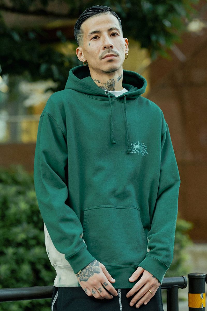 Subciety (サブサエティ) SIDE BLEACH PARKA GREEN