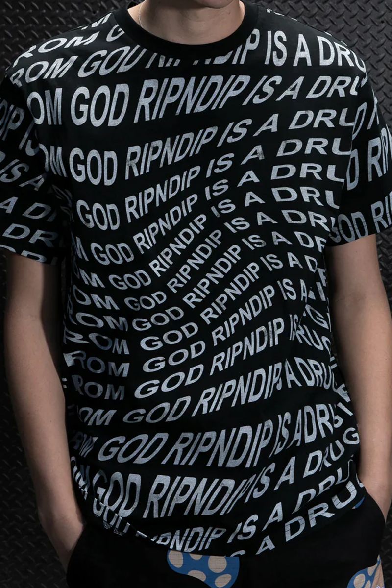 RIPNDIP (リップンディップ) Drug From God Tee Black