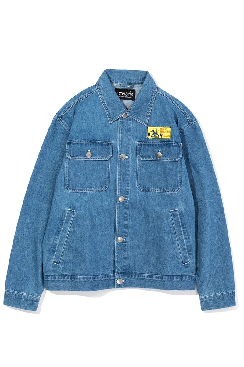 TOY MACHINE (トイマシーン) TOYMACHINE VACCINE DENIM JACKET L.BLUE