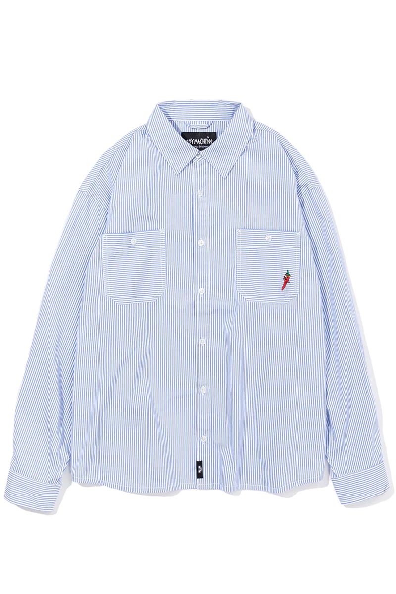 TOY MACHINE (gC}V[) PEPPER SECT LOOSE FIT SHIRTS BLUE