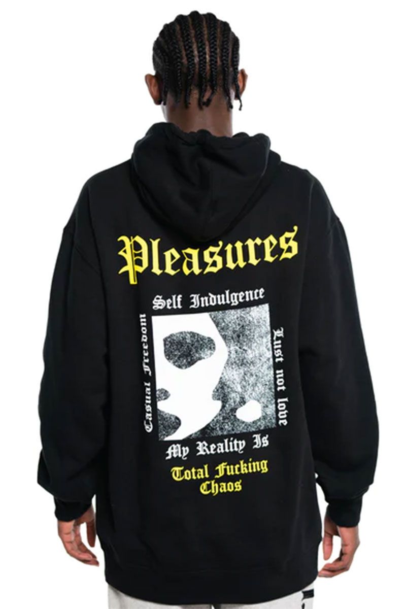 PLEASURES(プレジャーズ) REALITY HOODIE BLACK