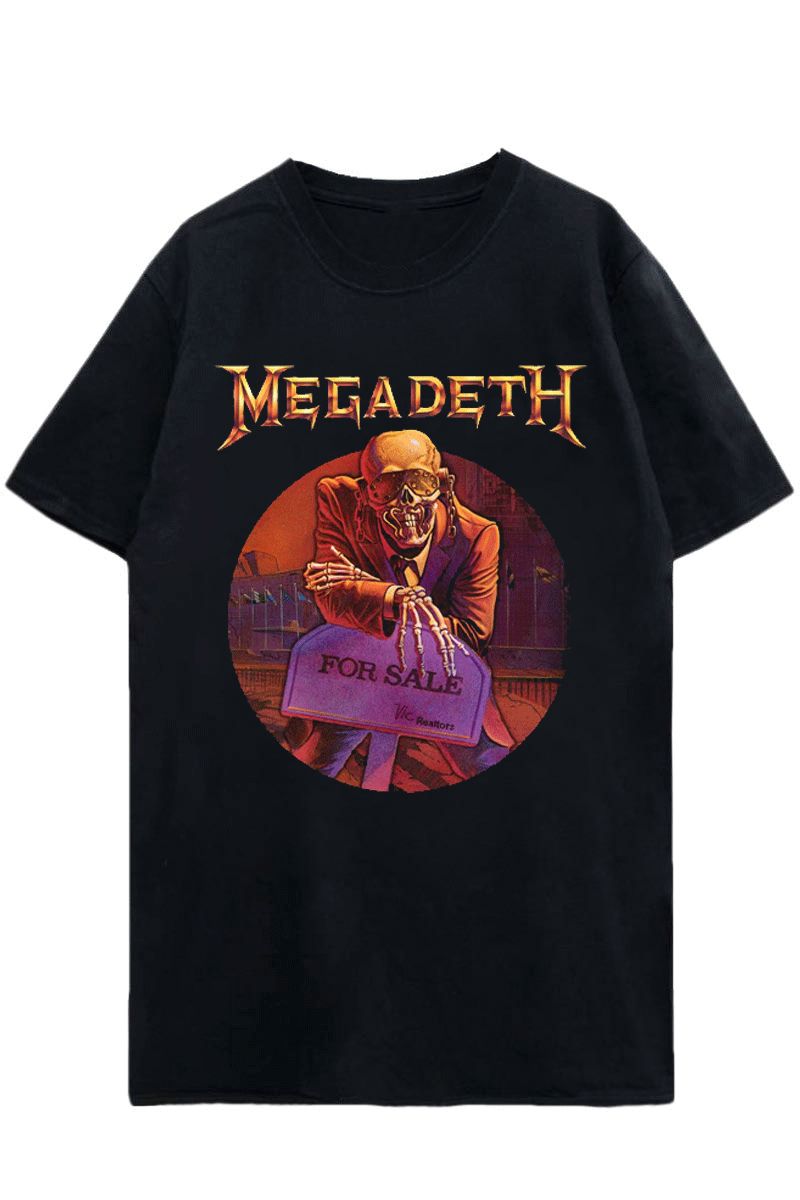 MEGADETH UNISEX T-SHIRT: PEACE SELLS… TRACK LIST (BACK PRINT)