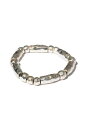 glamb (O)GB0223/AC26 : Large Beads Bracelet / [Wr[YuXbg - Silver