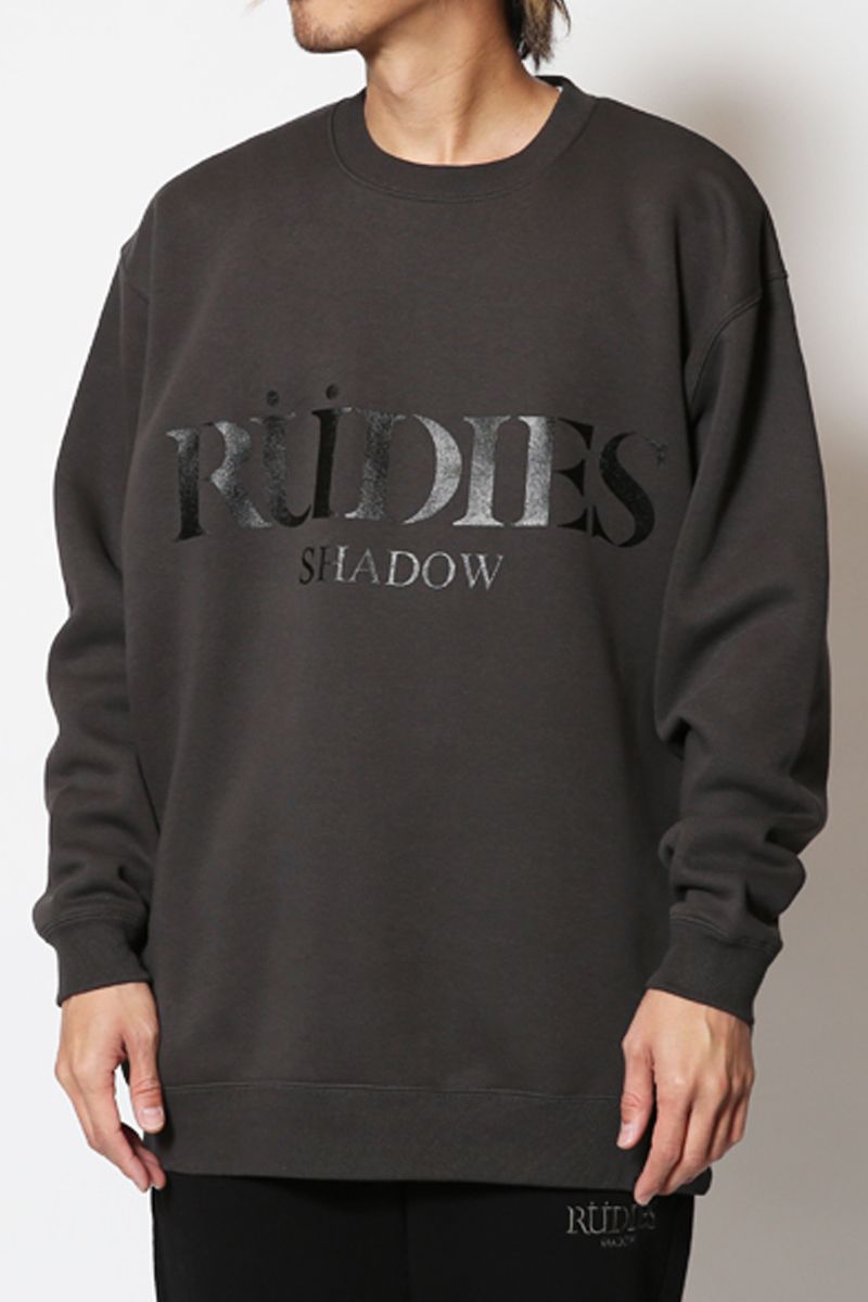 RUDIE'S([fB[Y) SHADOW LOGO CREW SWEAT DGY