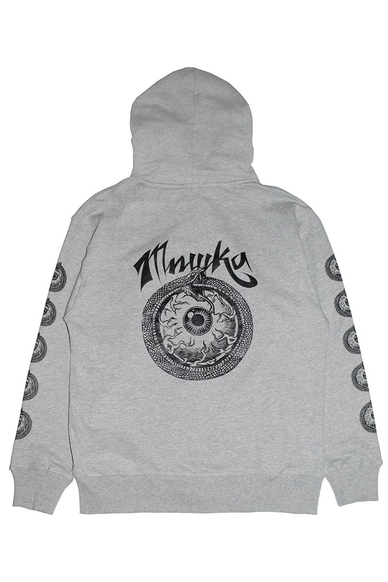 MISHKA (~VJ) INFINITE PAIN ZIP-UP HOODIE MIDZH-01 GRAY