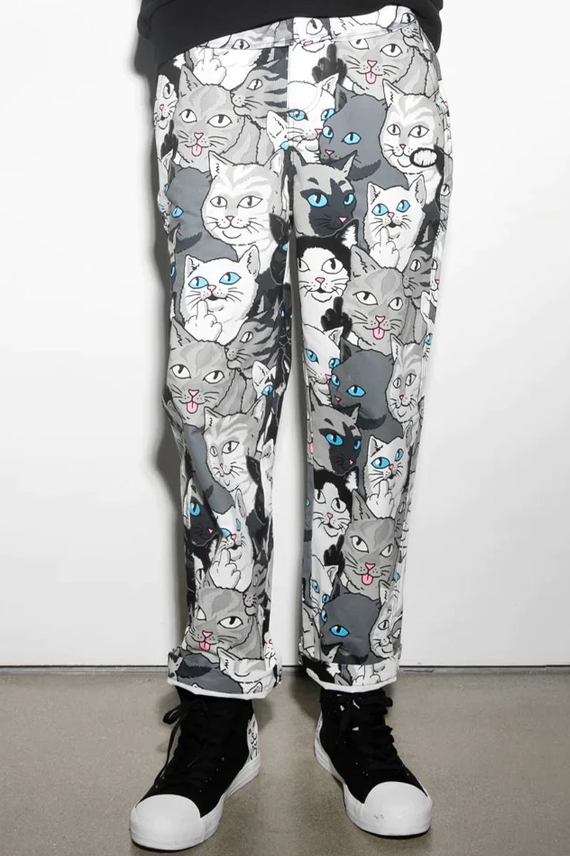 RIPNDIP (bvfBbv) Family Tree Wide Leg Cotton Twill Pants (Black)