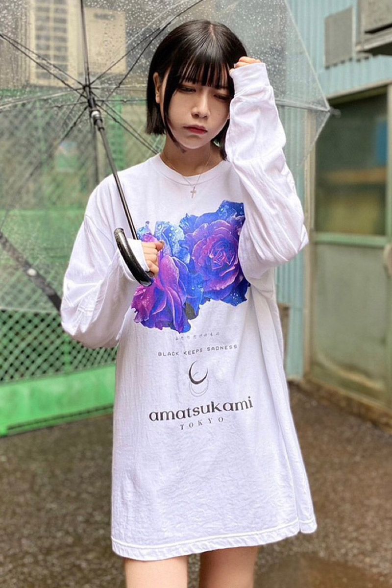 A}cJ~ JKN^Rainrose L/S T-shirt WHITE