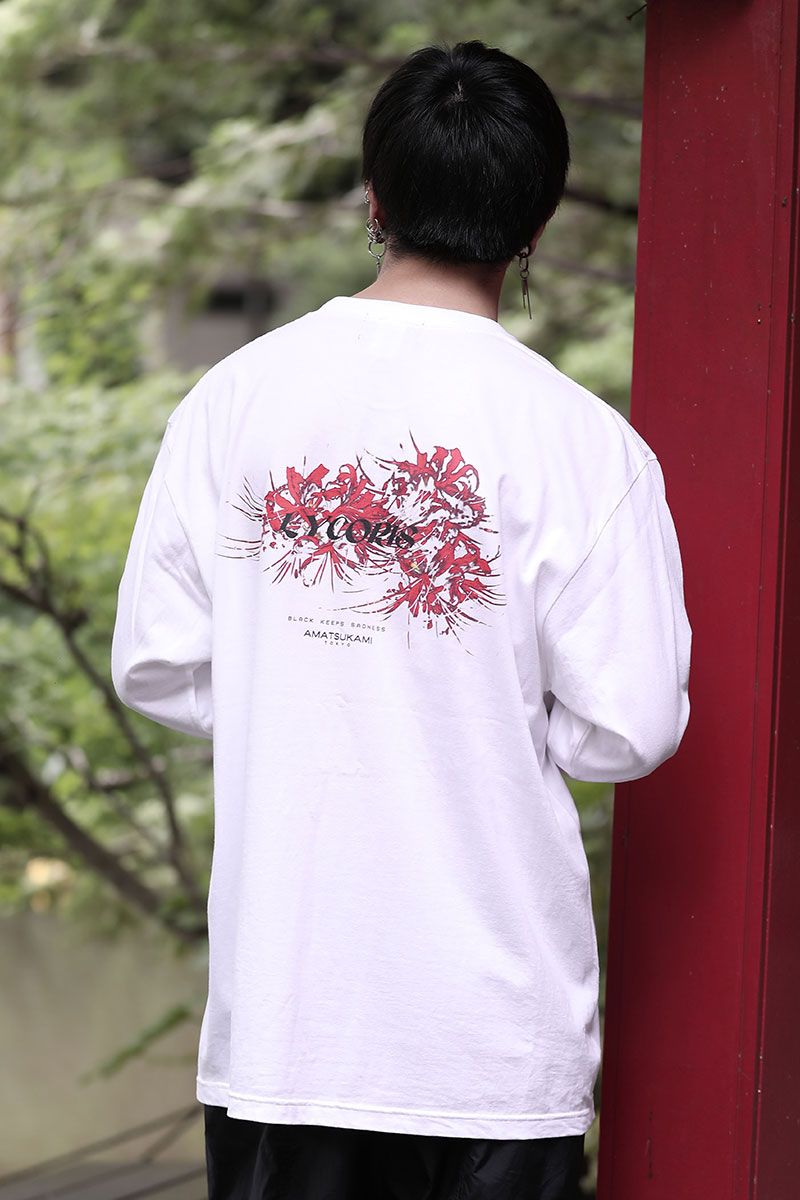 A}cJ~ ފ݉ԁ^Lycoris radiata L/S T-shirt WHITE