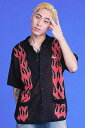 BAD BOY (バッドボーイ) FRAME JQD KNIT SHIRT BLACK
