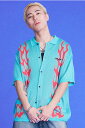 BAD BOY (バッドボーイ) FRAME JQD KNIT SHIRT BLUE