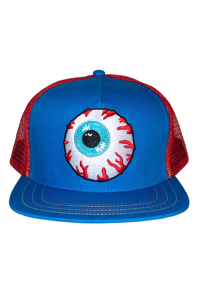 MISHKA (~VJ) BLUE & RED KEEP WATCH TRUCKER CAP