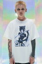LOVE KILLER(ラブキラー) Killer cat Graffiti Logo T-shit WHITE